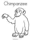Chimpanzee Coloring Page
