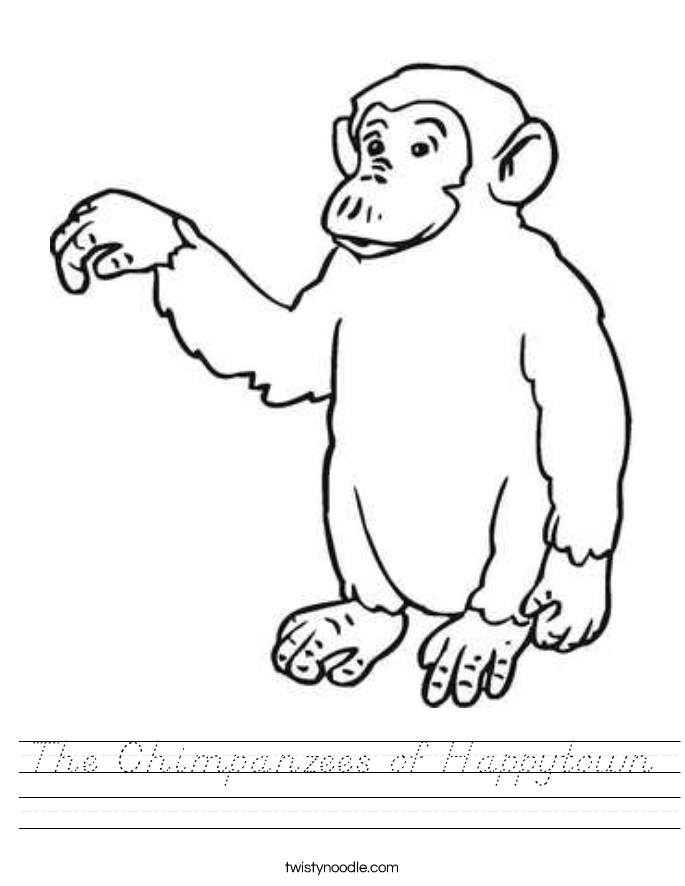 The Chimpanzees of Happytown Worksheet