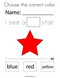 Choose the correct color Coloring Page