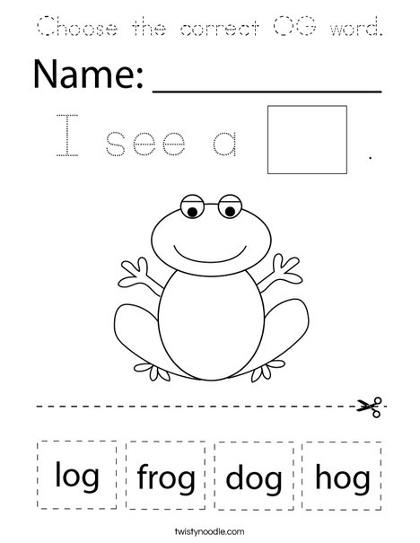 Choose the correct OG word. Coloring Page