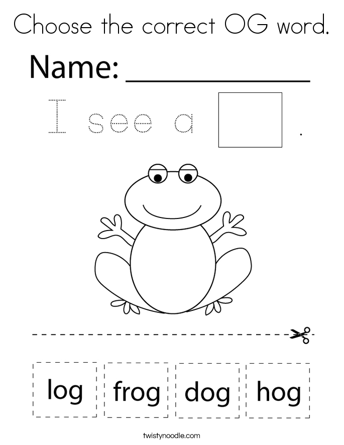 Choose the correct OG word. Coloring Page
