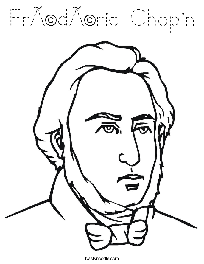 Frédéric Chopin Coloring Page