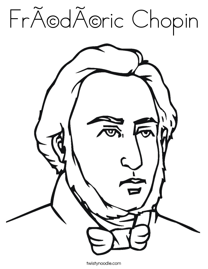Frédéric Chopin Coloring Page