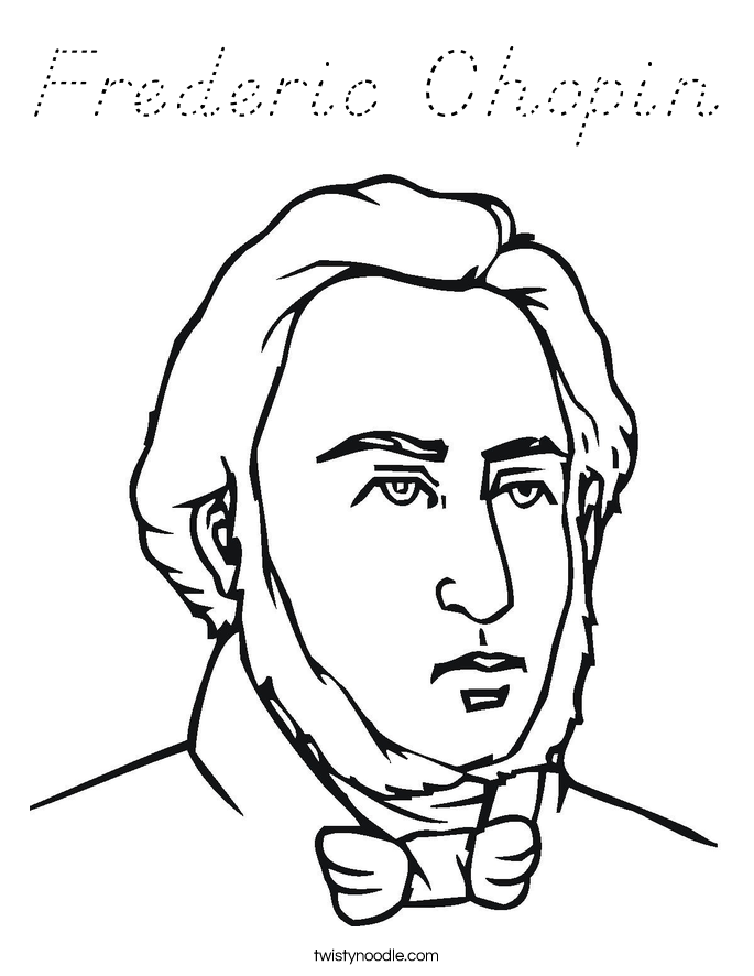 Frederic Chopin Coloring Page