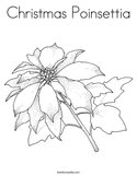 Christmas Poinsettia Coloring Page