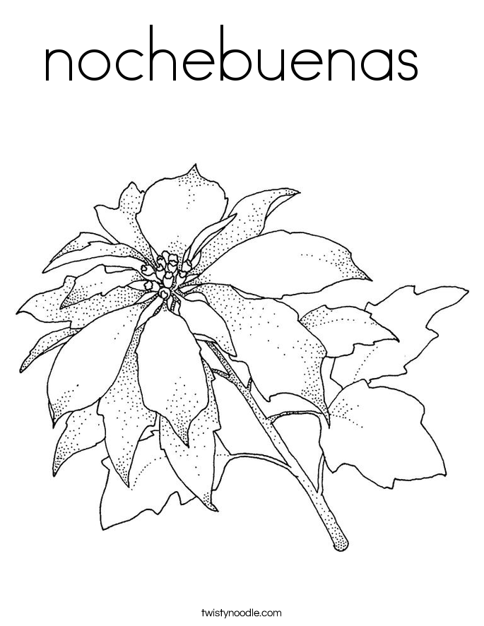 nochebuenas  Coloring Page