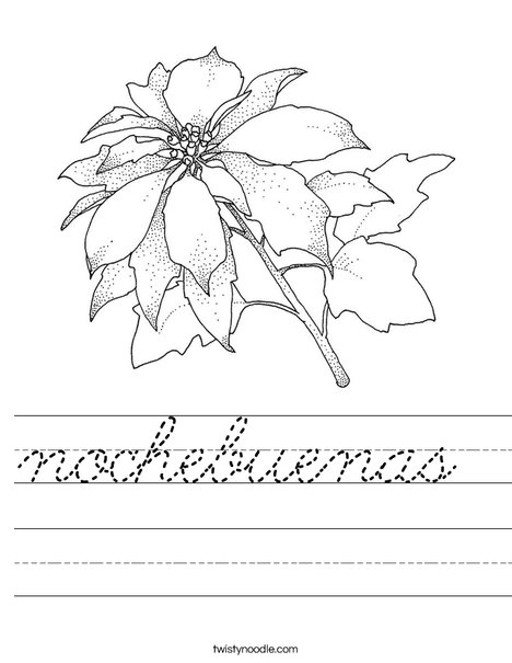 Chrismas Poinsettia Worksheet