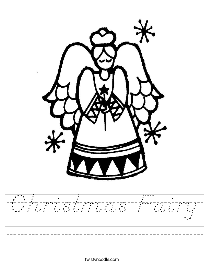 Christmas Fairy Worksheet