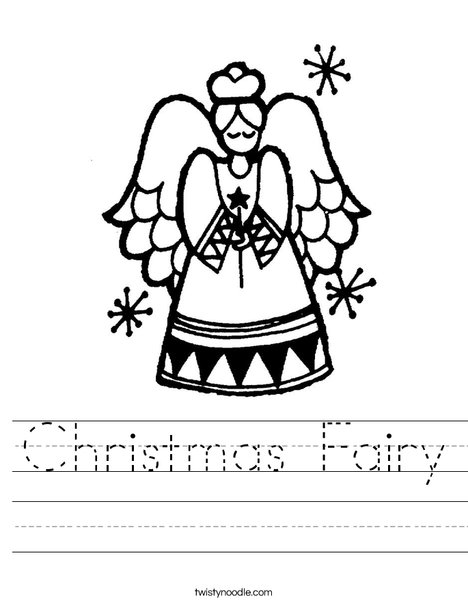 Christmas Angel Worksheet