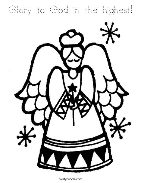 Christmas Angel Coloring Page