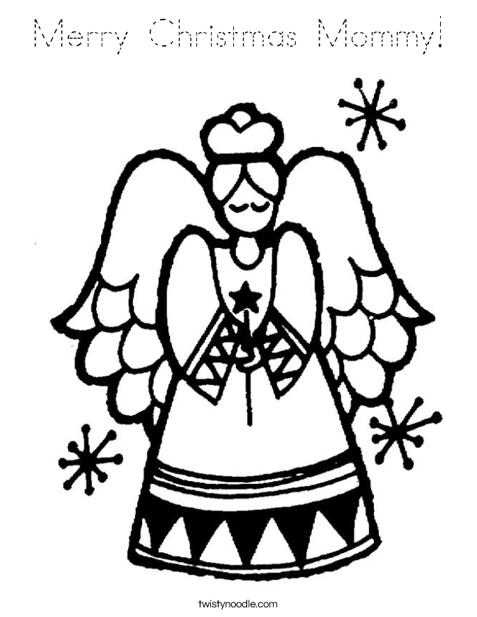 Merry Christmas Mommy! Coloring Page