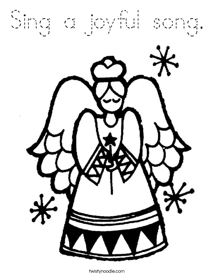Sing a joyful song. Coloring Page