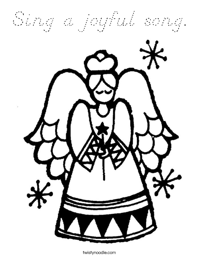 Sing a joyful song. Coloring Page