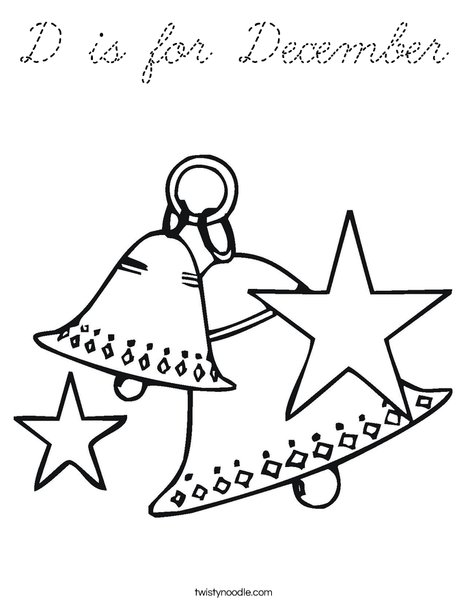 Christmas Bells Coloring Page