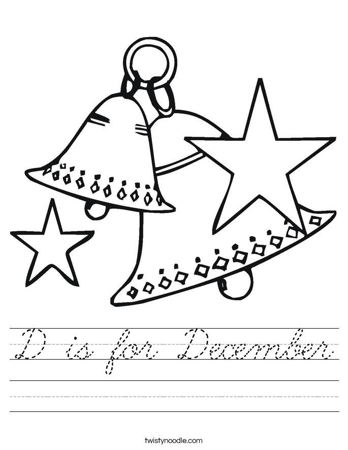 D is for December Worksheet