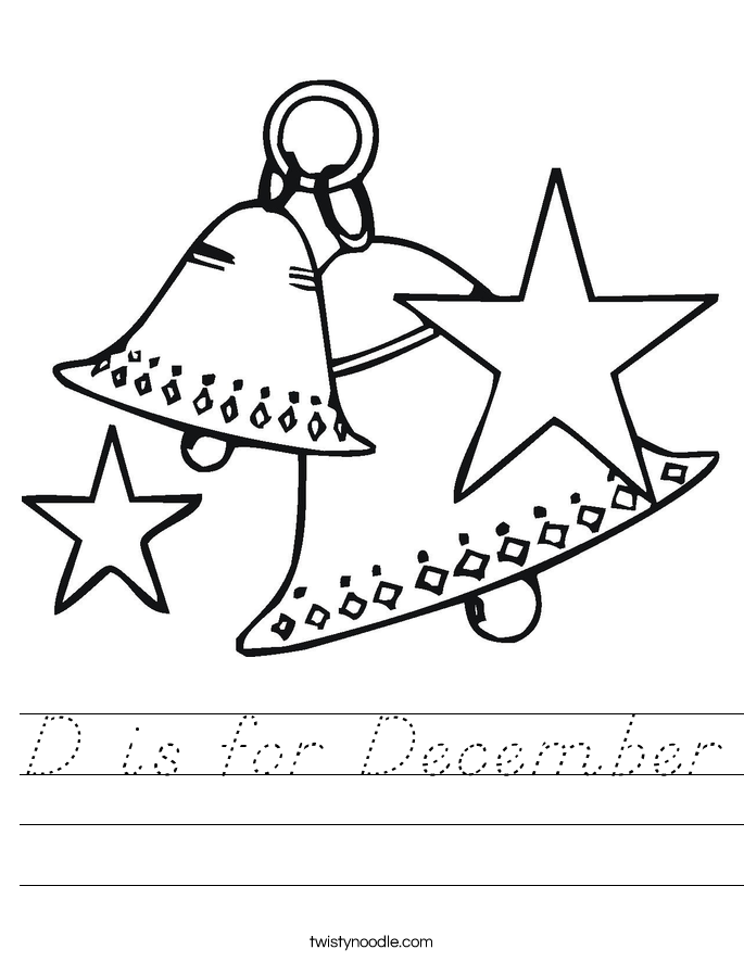 D is for December Worksheet