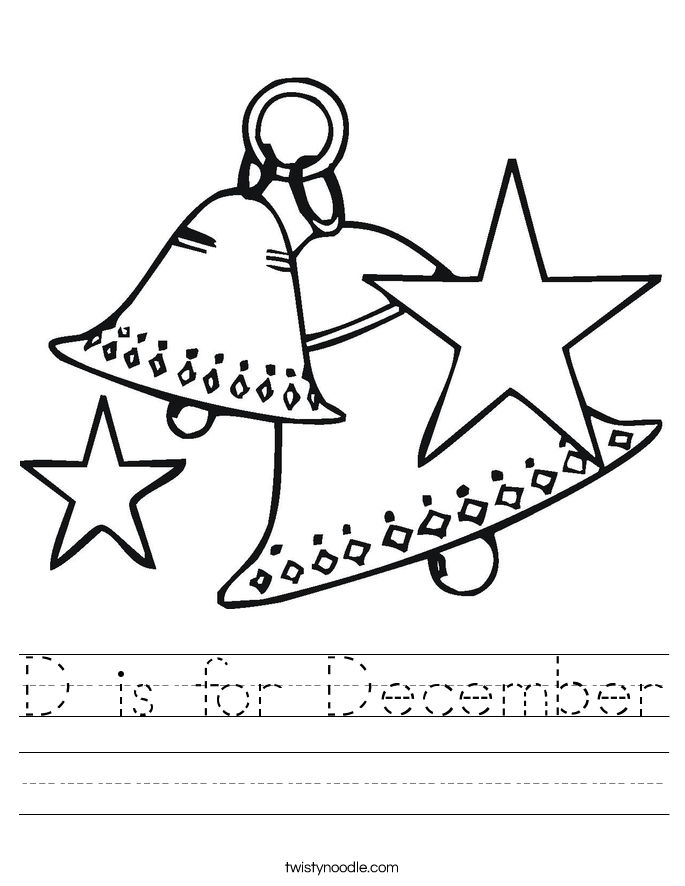 D is for December Worksheet