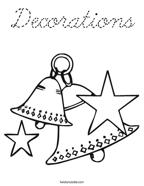 Christmas Bells Coloring Page