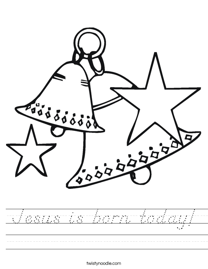 Jesus is born today! Worksheet