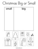 Christmas Big or Small Coloring Page