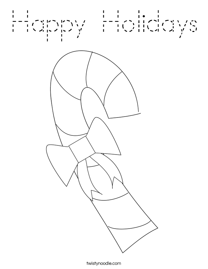 Happy Holidays Coloring Page