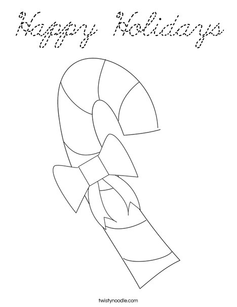 Christmas Candy Coloring Page