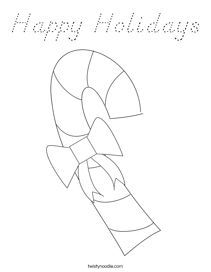 Happy Holidays Coloring Page