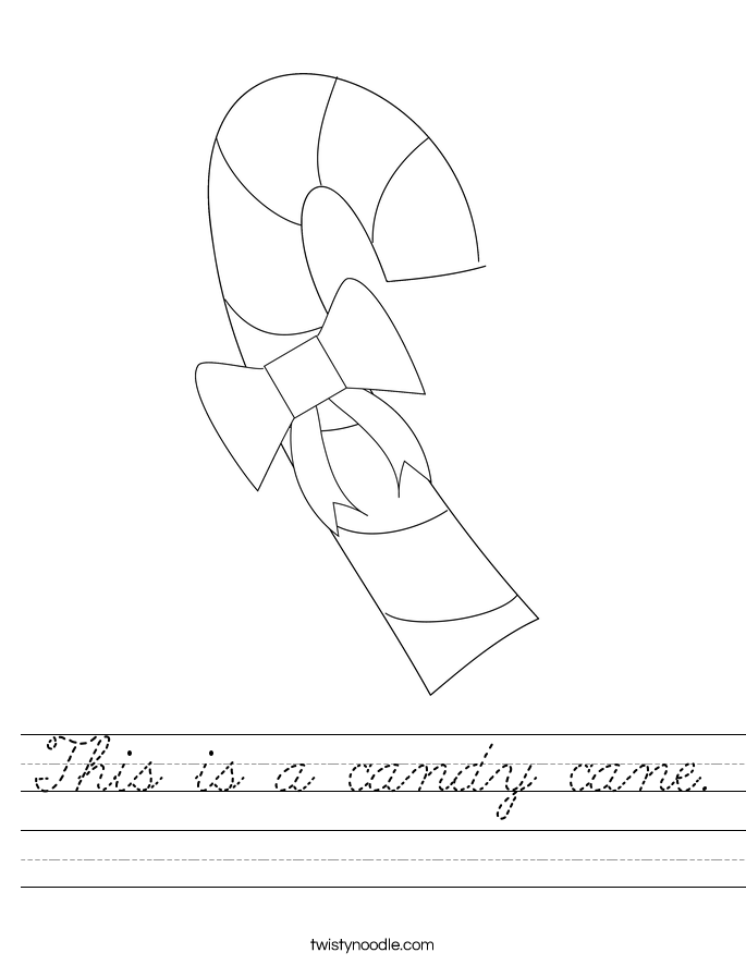 This is a candy cane. Worksheet