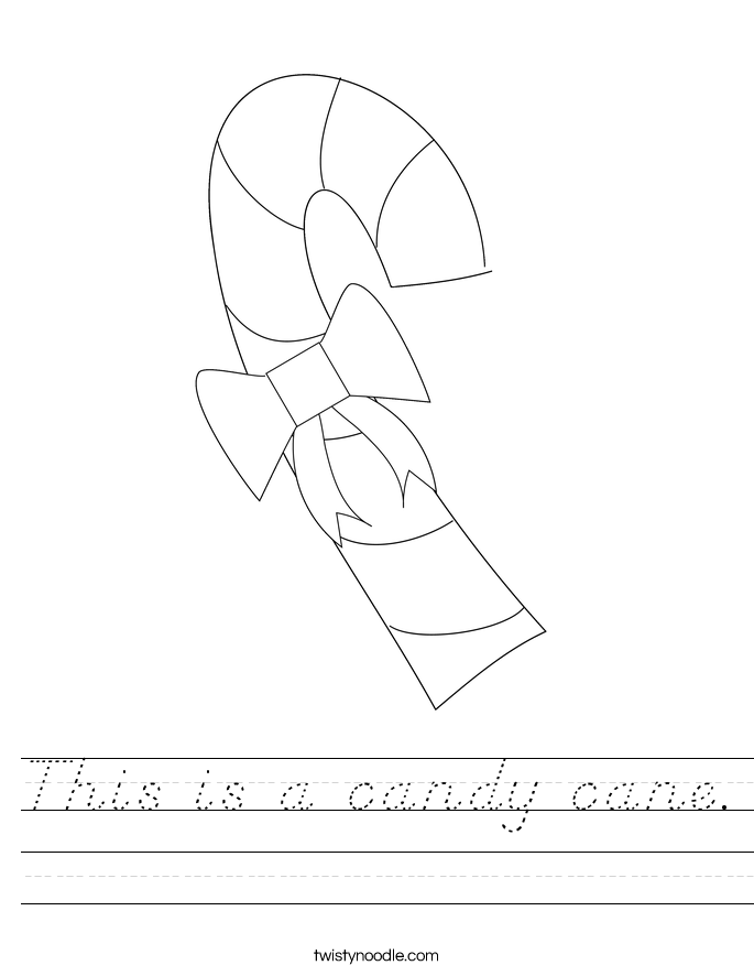 This is a candy cane. Worksheet