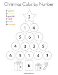 Christmas Color by Number Coloring Page