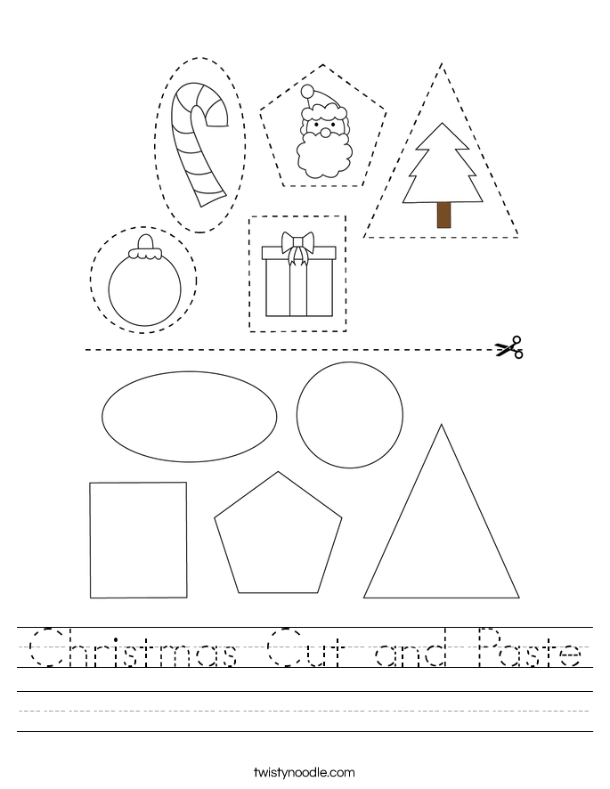 Christmas Cut and Paste Worksheet