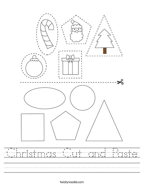 Christmas Cut and Paste Worksheet