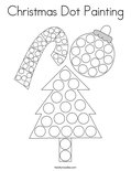 Christmas Dot Painting Coloring Page