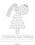Christmas Dot Painting Worksheet