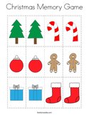 Christmas Memory Game Coloring Page
