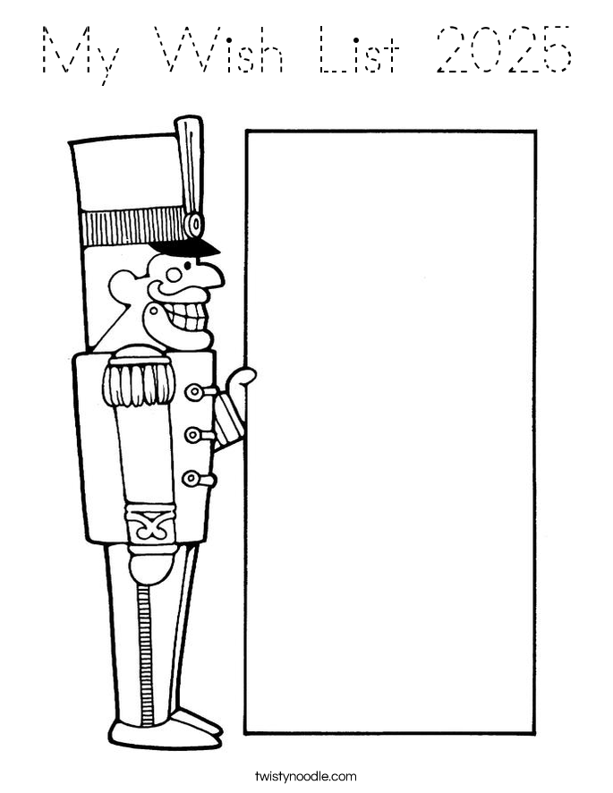 My Wish List 2025 Coloring Page
