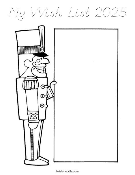 Christmas Nutcracker Coloring Page