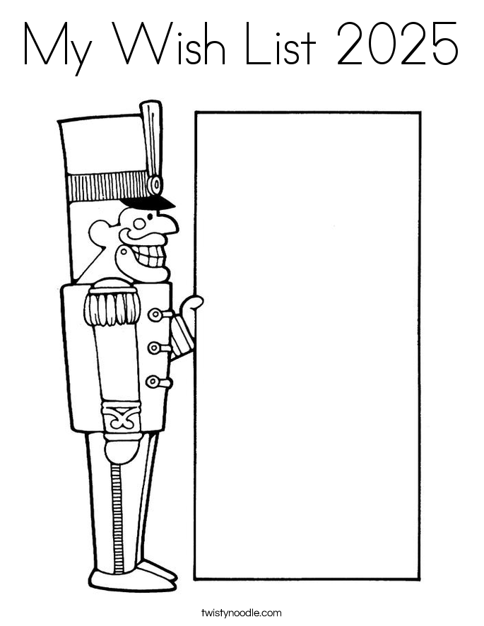 My Wish List 2025 Coloring Page