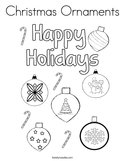 Christmas Ornaments Coloring Page