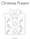 Christmas Present Coloring Page