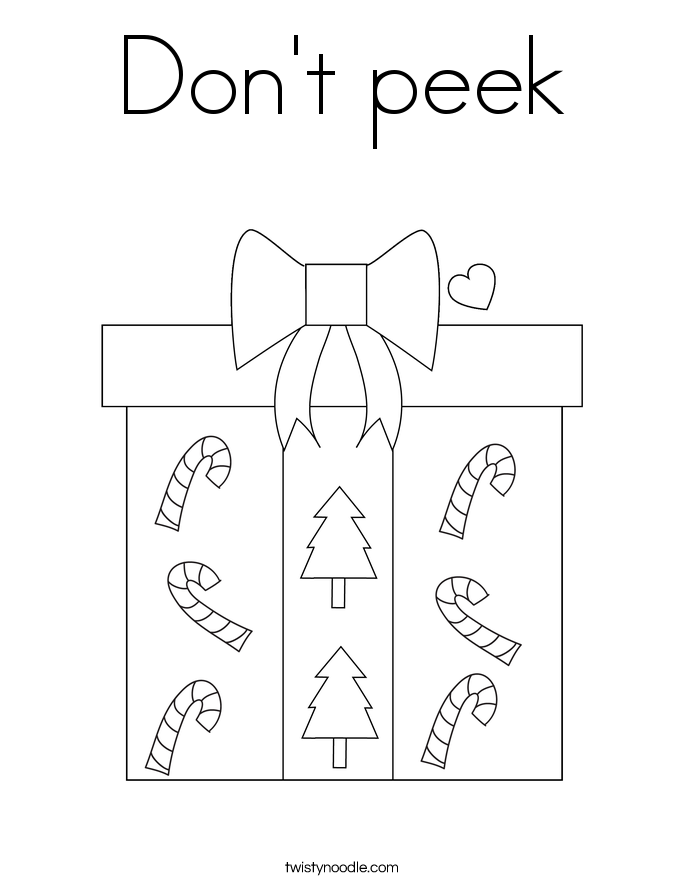 Don't peek Coloring Page