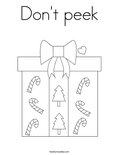 Don't peekColoring Page