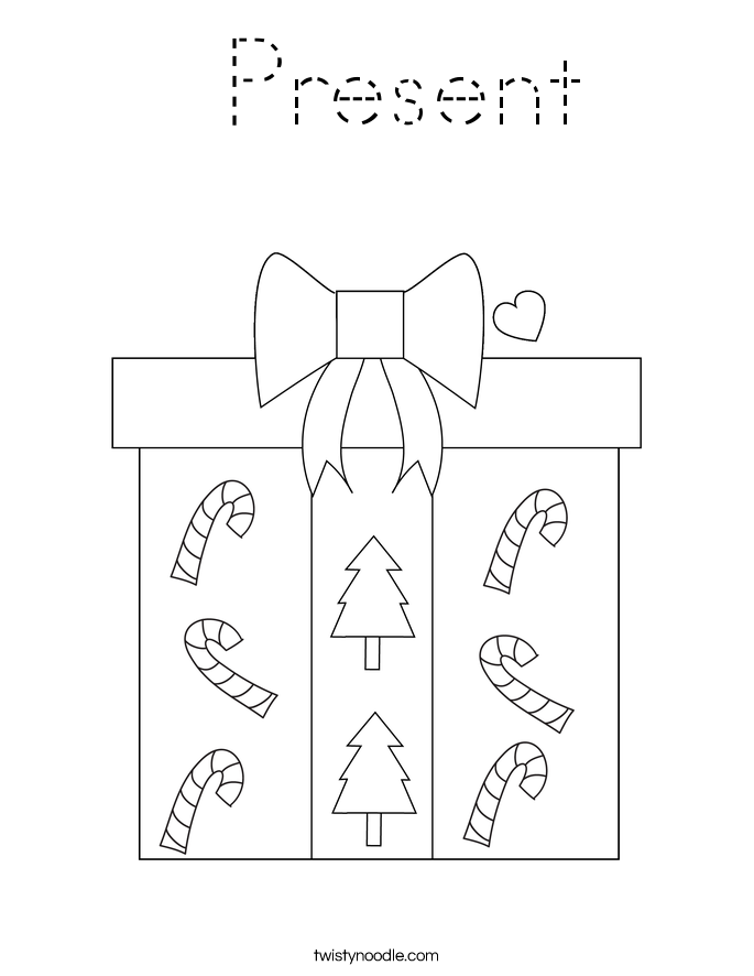  Present Coloring Page