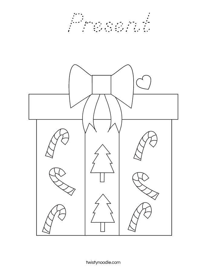  Present Coloring Page