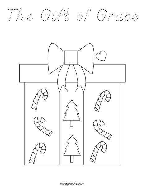 Christmas Present Coloring Page