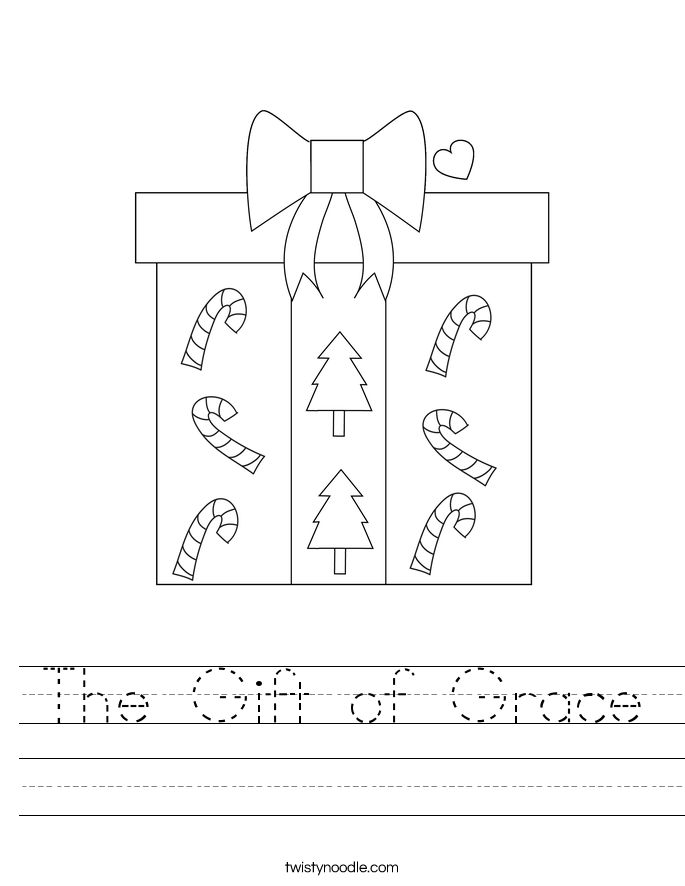 The Gift of Grace Worksheet - Twisty Noodle