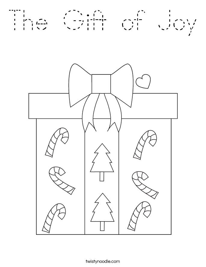 The Gift of Joy Coloring Page