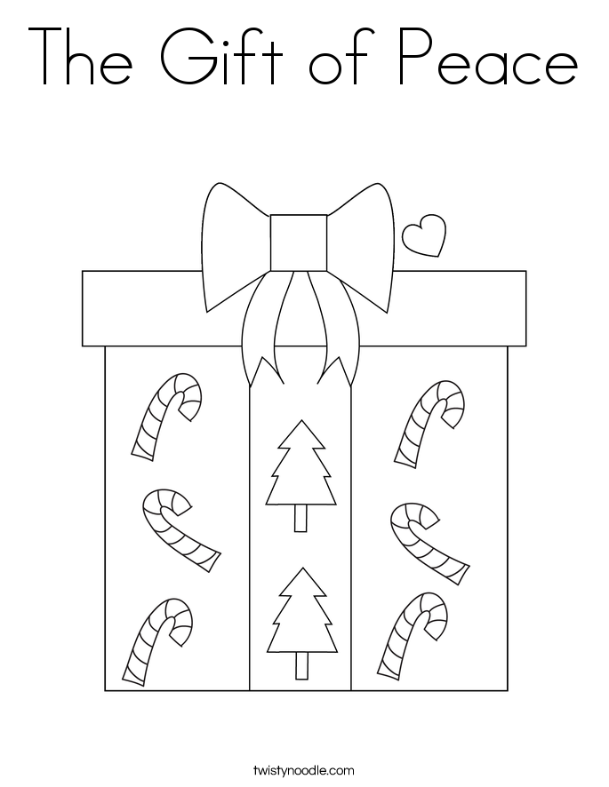 The Gift of Peace Coloring Page