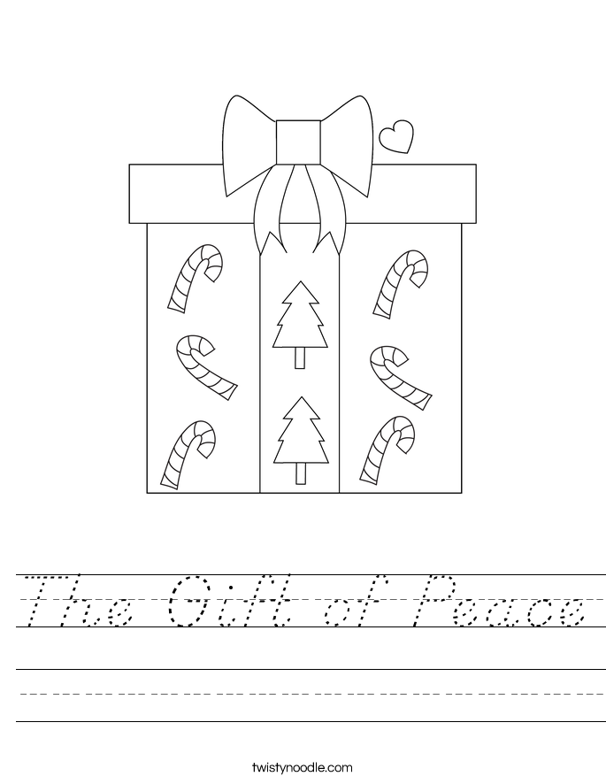 The Gift of Peace Worksheet