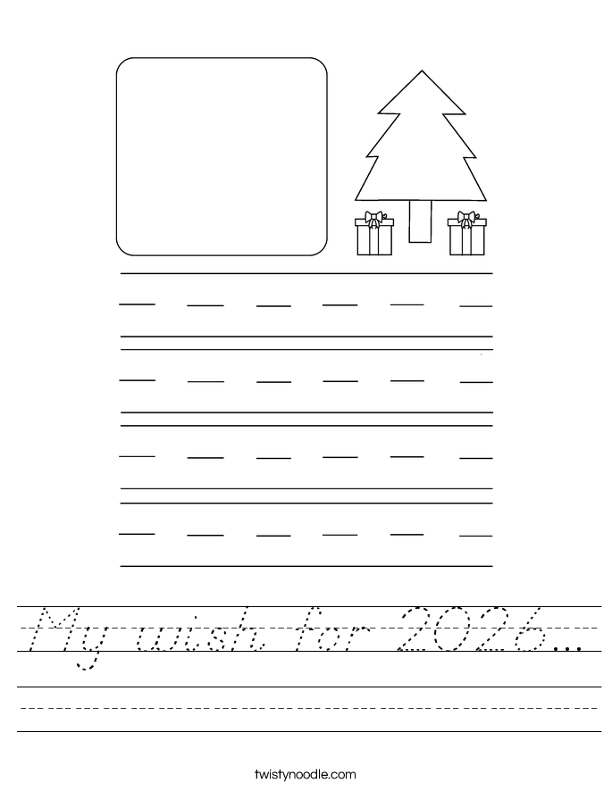 My wish for 2026... Worksheet